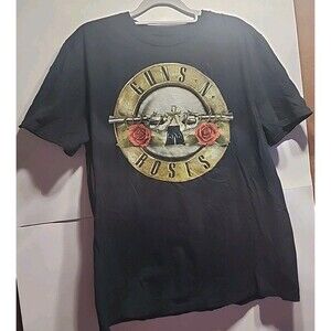 Guns N’ Roses 2021 Tour T-Shirt Men’s L Black Short Sleeve Rock Band Tee